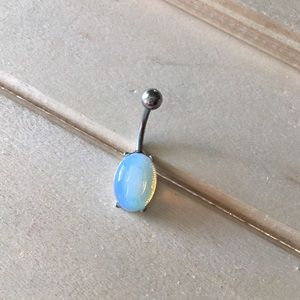 Opalite Stone Belly Button Ring